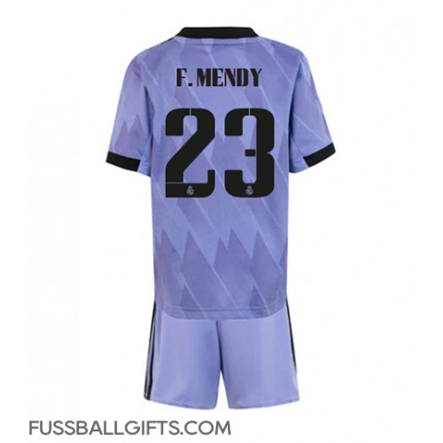 Real Madrid Ferland Mendy #23 Fußballbekleidung Auswärtstrikot Kinder 2022-23 Kurzarm (+ kurze hosen)